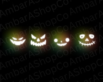 Neon pumpkin faces PNG Halloween Neon png Halloween Ghost Neon png Halloween Mama Png Spooky Season Png Social Club Png Neon Png Pumpkin png