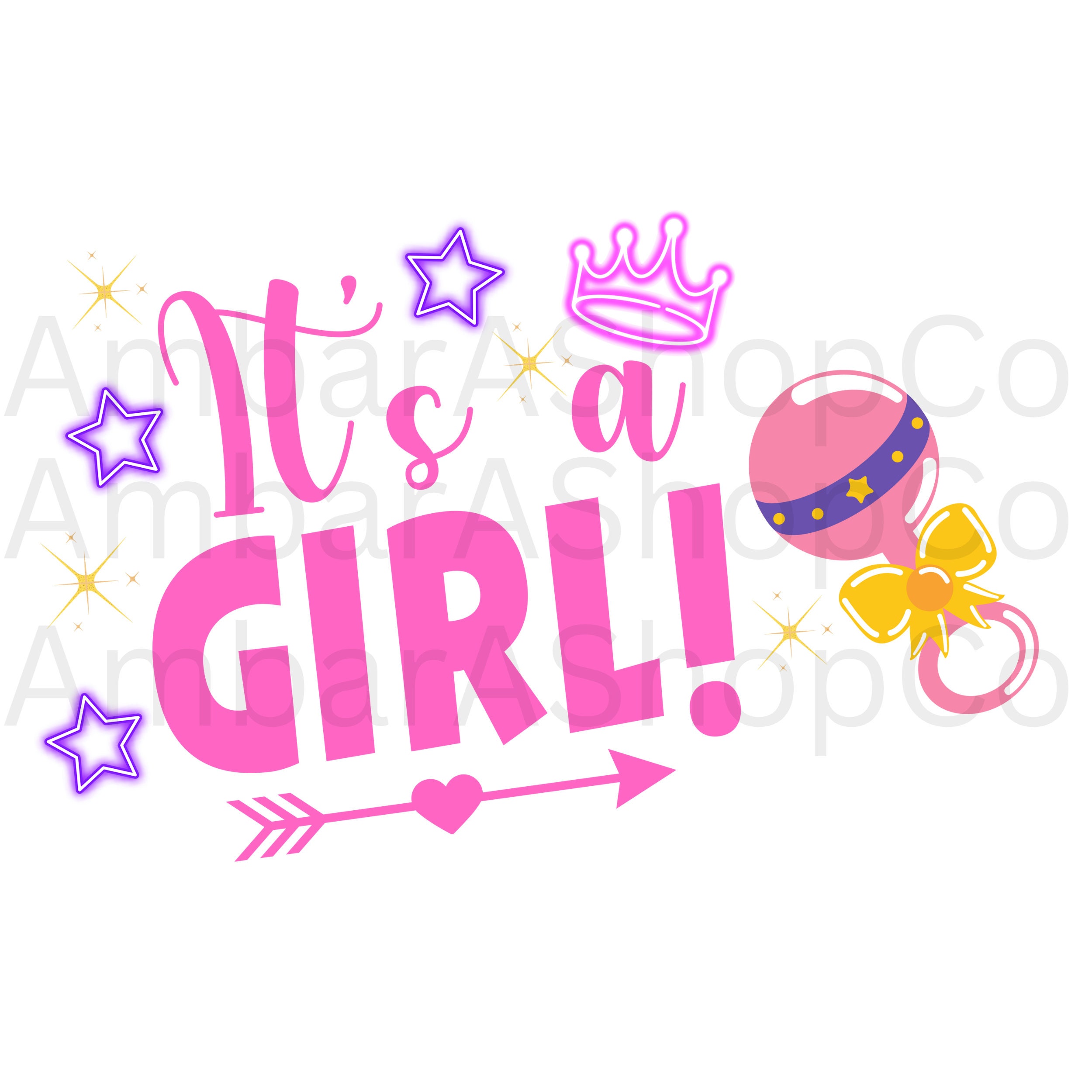 It s a girl png girl baby png baby shower announcement its a girl sign