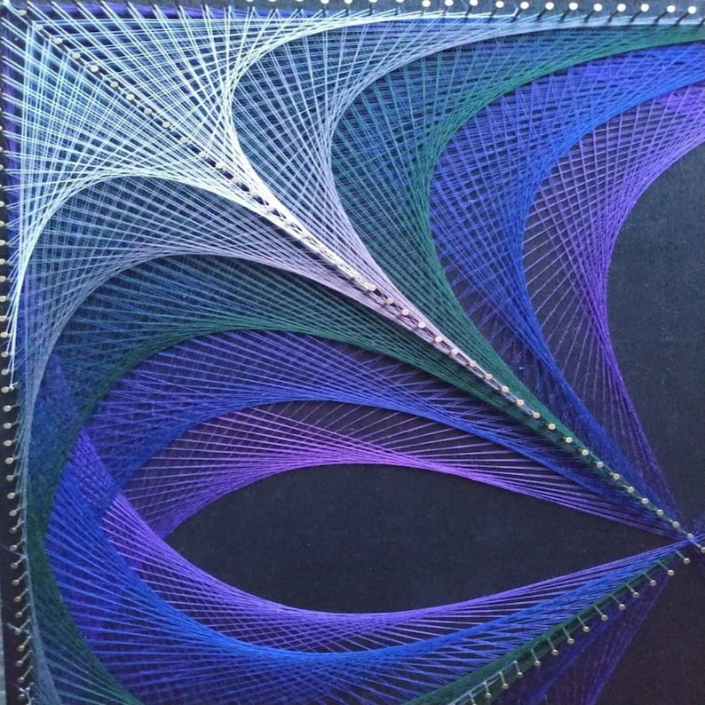 String Art Wall Hanging, Sacred Geometry, Abstract Wall Art, Meditation