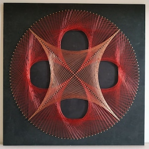String Art Mandala Wall Hanging, Sacred Geometry, Abstract Wall Art, Meditation Art, Spiritual Wall Art, Zen Décor, Living Room Wall Art