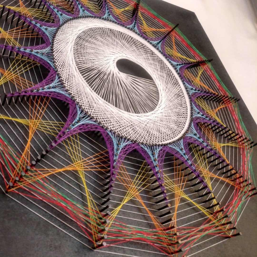 Mandala String Art Wall Hanging, Spiritual Wall Art, Sacred Geometry