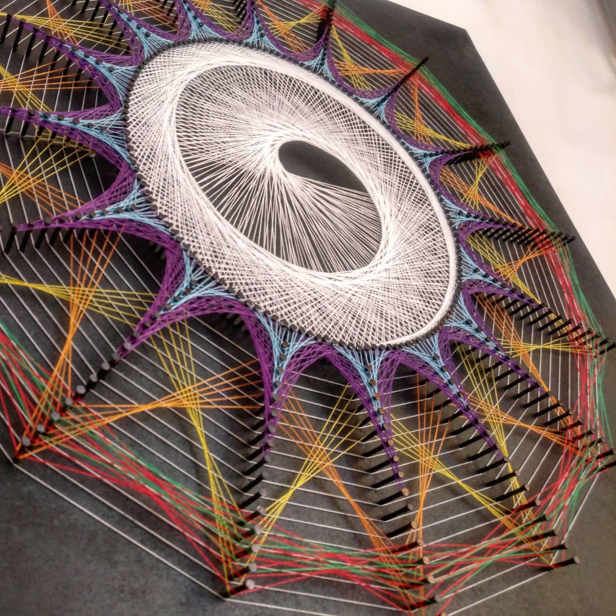 Mandala String Art Wall Hanging, Spiritual Wall Art, Sacred Geometry, Zen Wall Art, Meditation