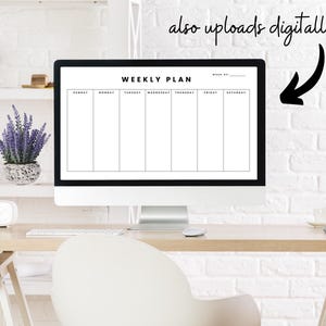 Minimalist Weekly Planner Printable PDF W/notes | 1 Week Overview 2026 ...