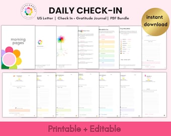 Printable Morning Pages Journal | Tägliche Dankbarkeit, Selbstliebe (PDF)