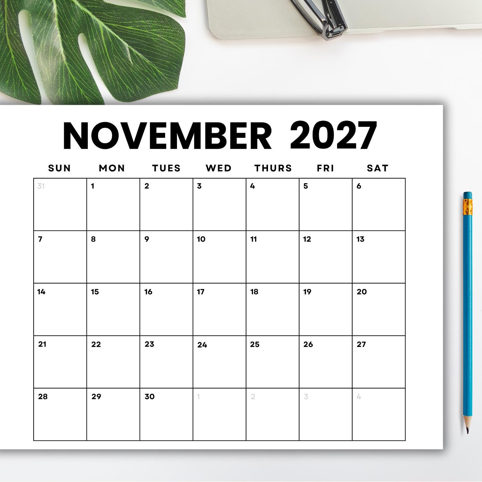 November 2027 Calendar Printable: Minimalist Monthly Planner (digital Download) - Etsy Israel November 2027 Calendar Printable: Minimalist Monthly Planner (digital Download) - Etsy Israel