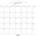 May include: A black and white printable calendar for June 2025. The calendar has the days of the week listed across the top and the numbers 1 through 30 listed in rows below. The word 'june' is written in cursive at the top of the calendar.