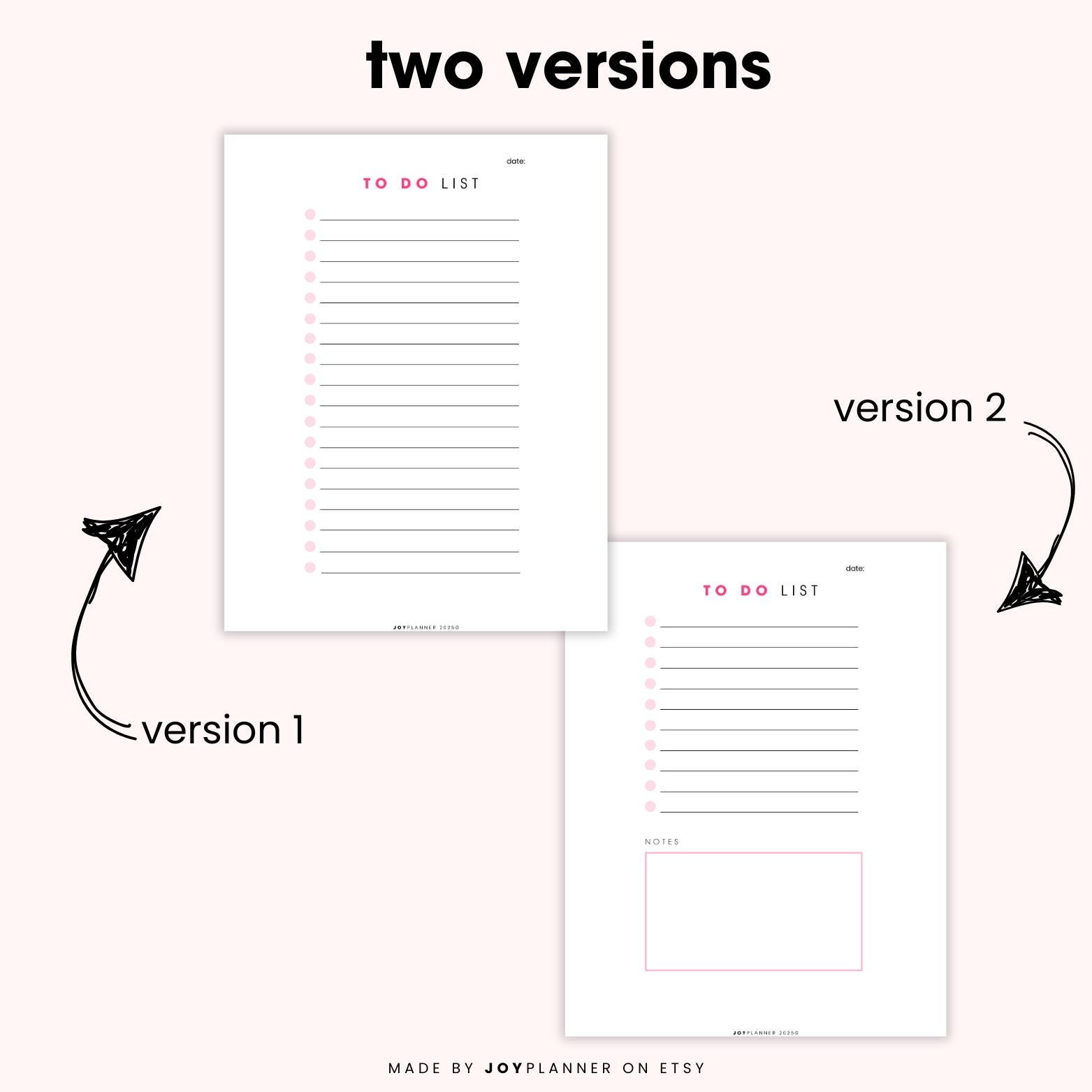 To-do List Digital Download | Minimalist Printable PDF| Instant Digital ...