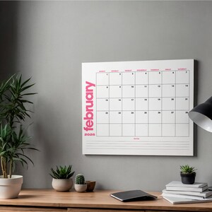2026 Minimalist Monthly Calendar W/ Notes Printable: Colorful Planner ...