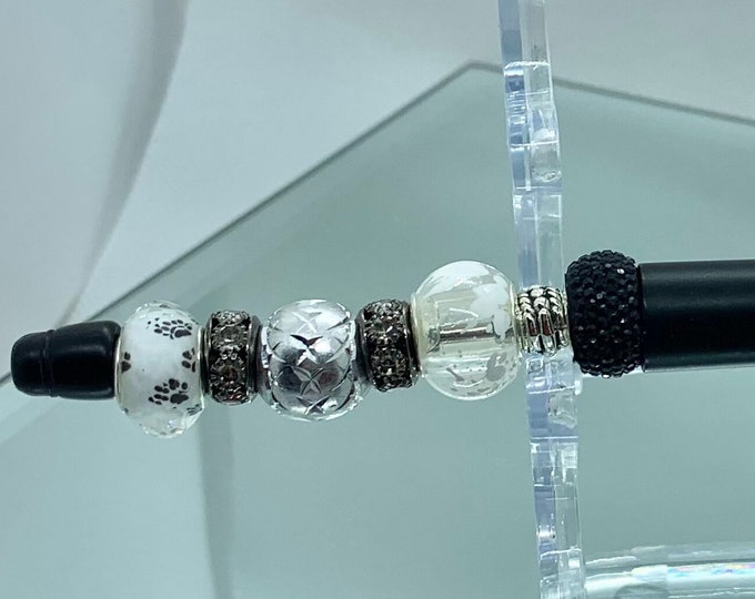 Bejeweled Black Crystal Writing Pen