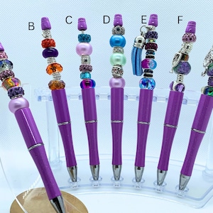 Bejeweled Purple Writing Pens