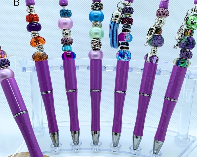 Bejeweled Purple Writing Pens