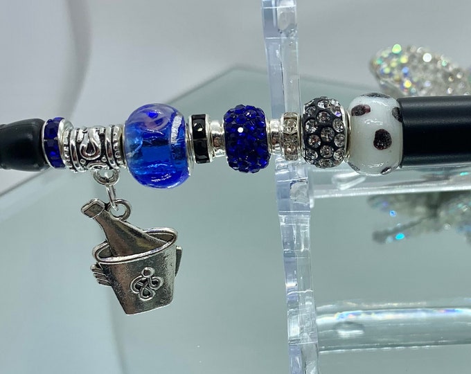 Bejeweled Wine Bucket Charm Writing Pen