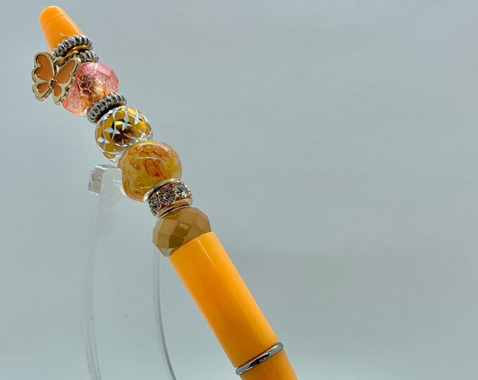Bejeweled Butterfly Charm Writing Pen