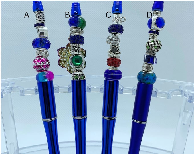 Bejeweled Blue Writing Pens