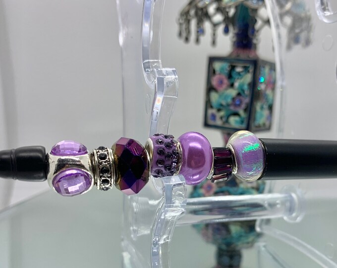 Bejeweled Black Crystal Writing Pen