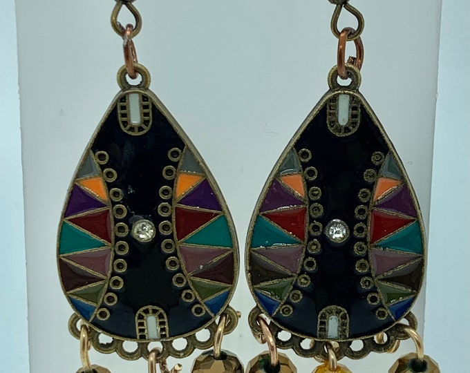 Southwestern style drop earrings