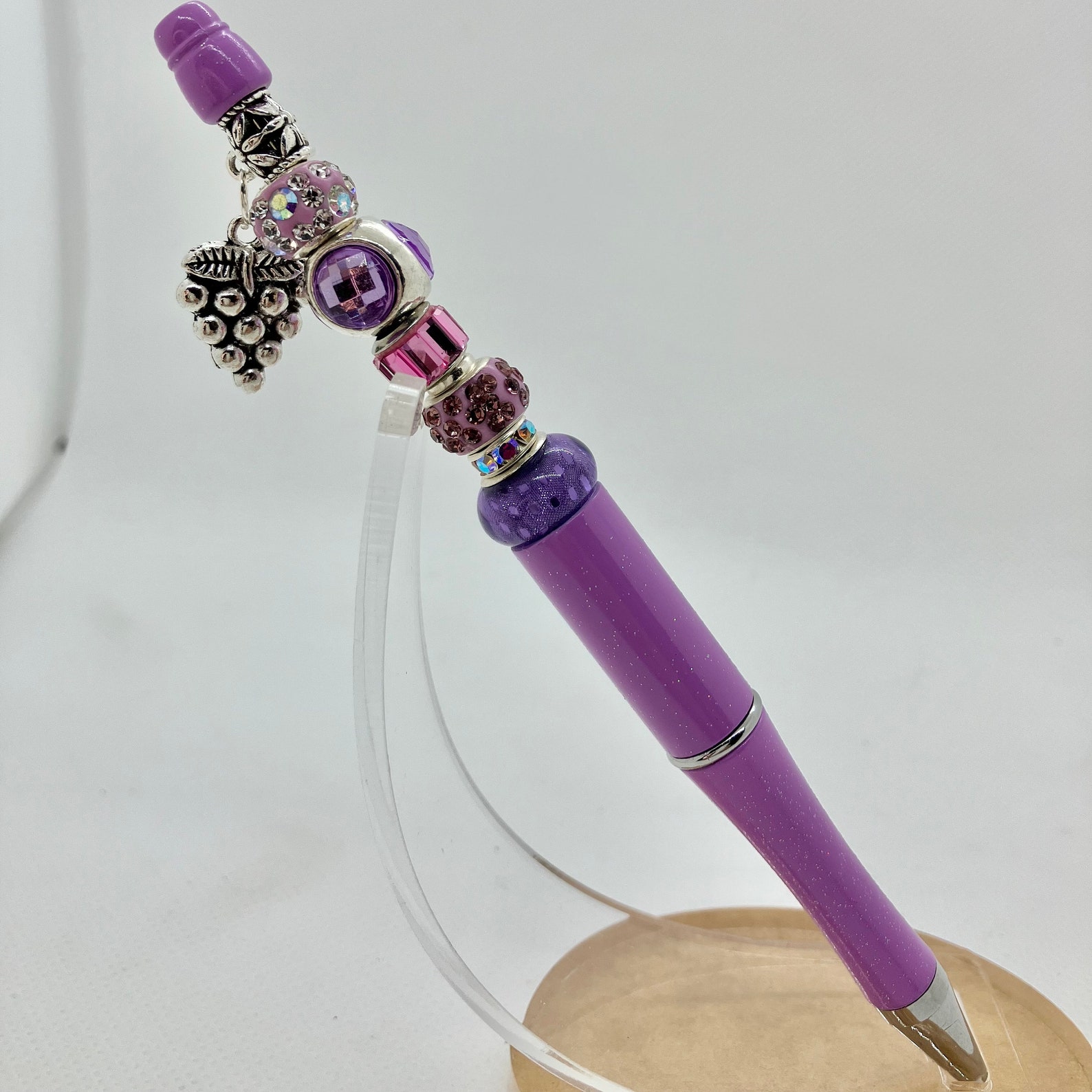 Write Crystal Bejeweled Wine Charm Writing Pen: Crystal Rhinestone Beads - Etsy