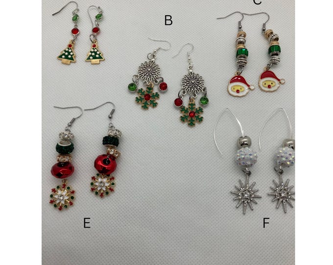 Earrings for a sparkly Christmas - choose from 5 styles in “variations” field