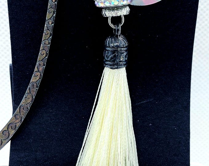Book mark with yellow tassel and yellow bead