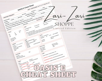 New OASIS E Cheat Sheet with High Risk Medications and Written BIMS Flashcards, OASIS Home Health Nurse, Oasis E, Nurse Revisit Sheet