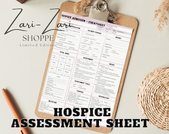 Hospice Assessment Form, Home Health Nurse Sheet, Home Health Nurse, Nurse Revisit Sheet, Patient Sheet, Patient Assessment Form