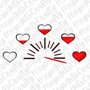 Herz Meter | Liebe Meter | Liebes-Level überschritten svg, png, pdf, jpg