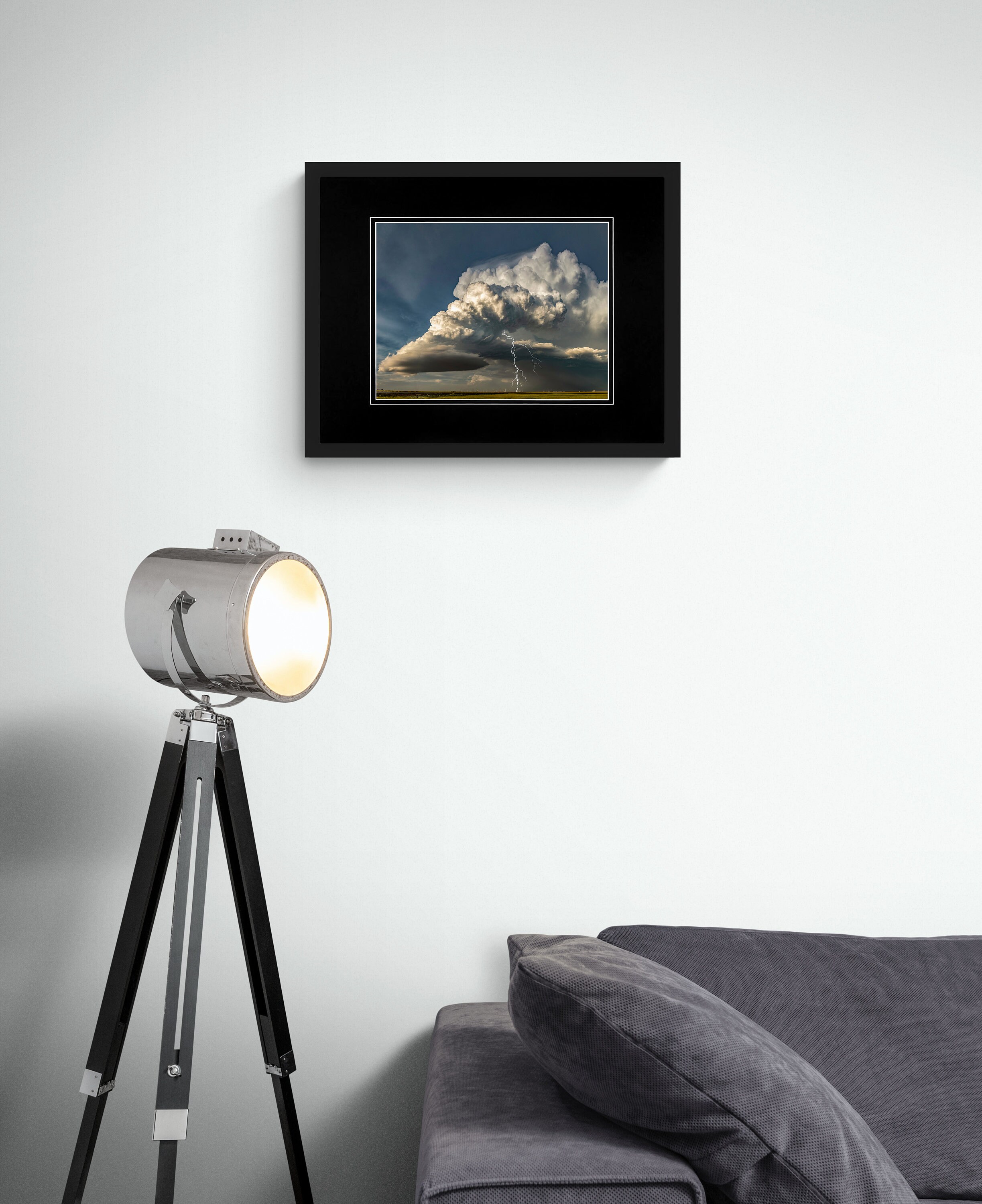Kansas Supercell Storm Lightning Bolt Weather Scenic Landscape Photo ...