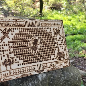 Zelda Breath of The Wild Antigua Leyenda de 10.000 años, Tableta de pared 27cm*18cm grabada, Tapiz Impa