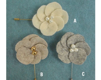 Lapel Boutonniere Felt Flower