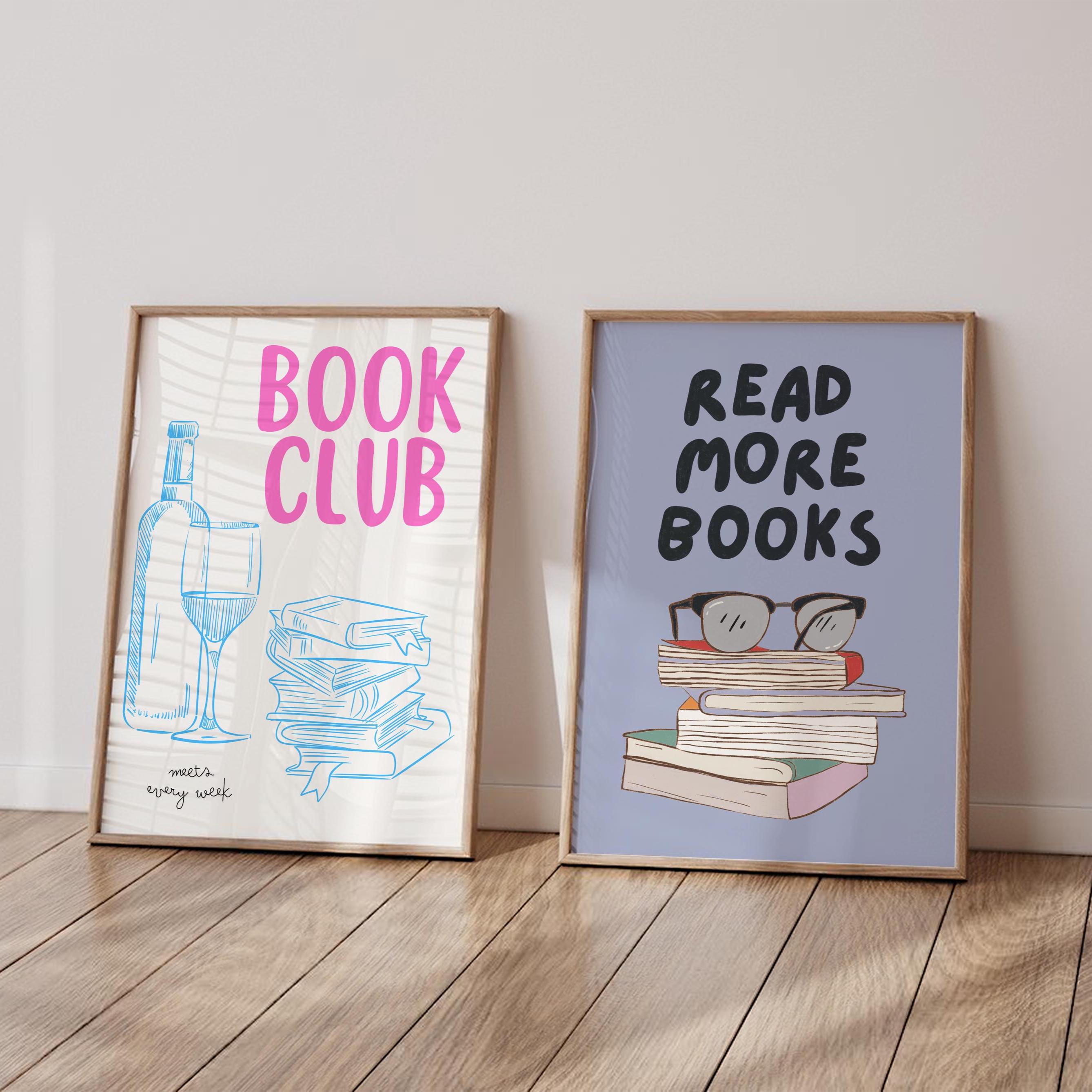 Book Lover Gallery Wall Art Set: Reading Quotes, Modern Prints (digital ...