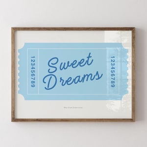 Süße Träume Wand Kunst Druck, Schlaf Zitat Poster, Schlafzimmer Digitaler Download, Kinderzimmer druckbare Dekor, minimalistische Typografie Wandkunst