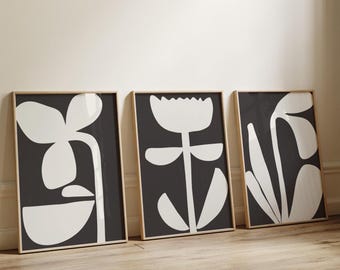 Floral Art Print Set of 3, 11x14 Print Download, Rustic Wall Decor
