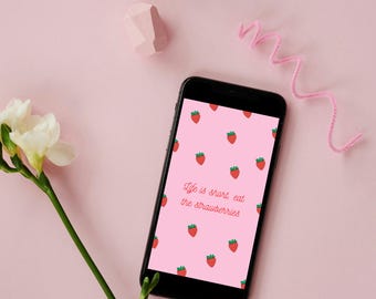 Strawberry Phone Background