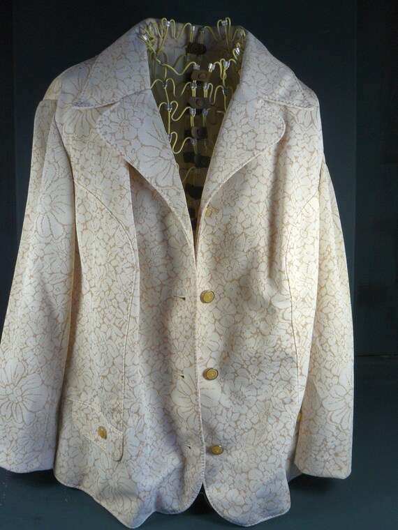 vintage summer costume blazer + dress size 46 sho… - image 4