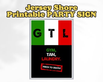Jersey Shore Party Posters | Jersey Shore Printable Party Sign | Jersey Shore Party Decorations | Jersey Shore Bar | Instant Download