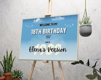 Eras Inspired welcome sign Bundle | Theme Decoration | Tour Retro Poster | version 1989 Printable | Birhtday Party Decor | Instant Download