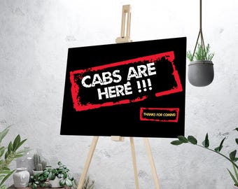 Jersey Shore Party Cabs are Here | Jersey Shore Theme Decoration | Jersey Shore Printable | Jersey Shore Welcome Sign | jersey Shore Signs