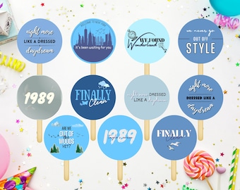 Music Tour Inspired Photo Booth Props | Retro Pop Star Party Decorations | Eras Birthday Theme Printable | Colorful Decor | Digital Download