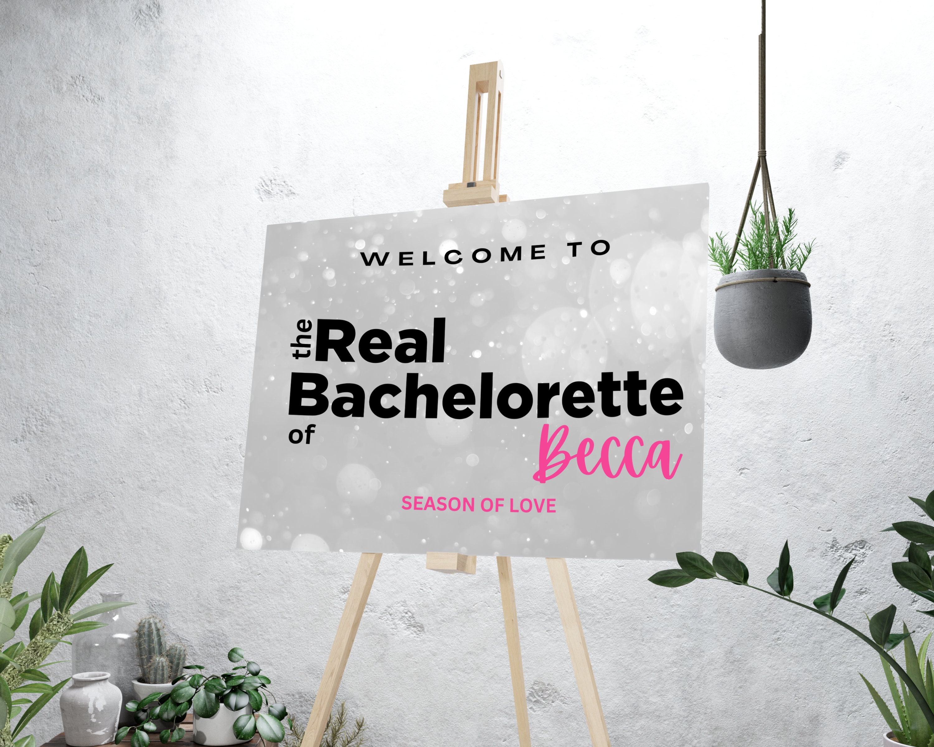 Real Housewives Bachelorette Party Welcome Sign Real pic photo