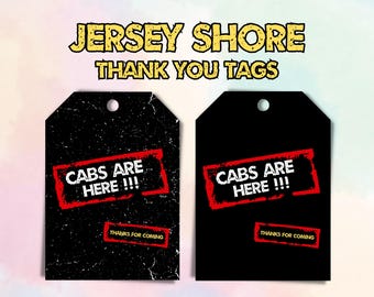 Jersey Shore Party Thank You Tags | Jersey Shore Party Favour Tags | Jersey Shore Theme Decor | Digital Download | Instantly Download
