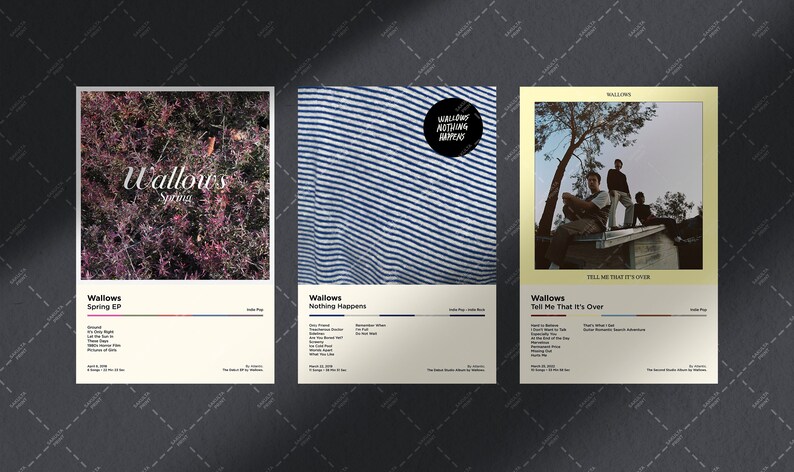 Wallows 3 Set Album Poster / Wallows Posters / Album Cover Poster