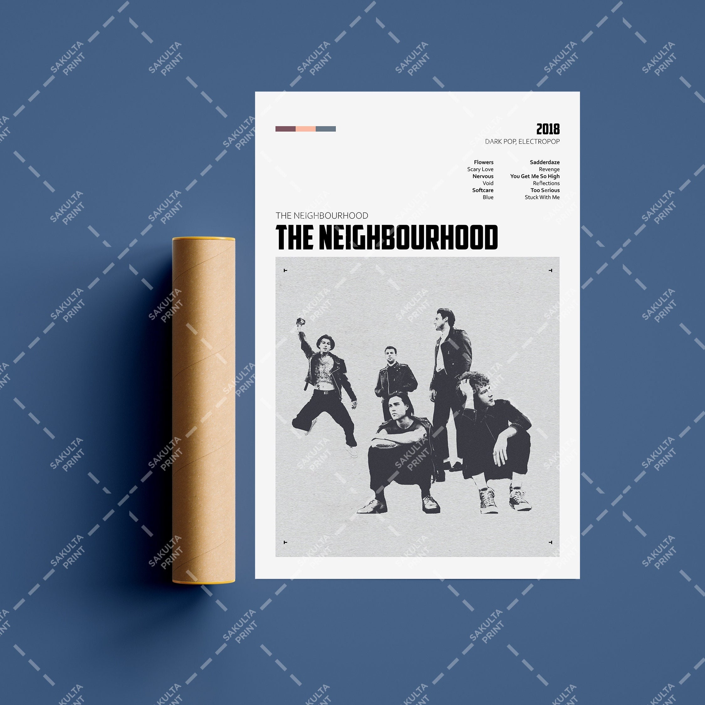 .com: LANGYA The Neighbourhood Daddy Issues Music Poster Room  Aesthetics Canvas Poster Bedroom Decor Sports Landscape Office Room Decor  Gift Unframe-style12x18inch(30x45cm): Posters & Prints
