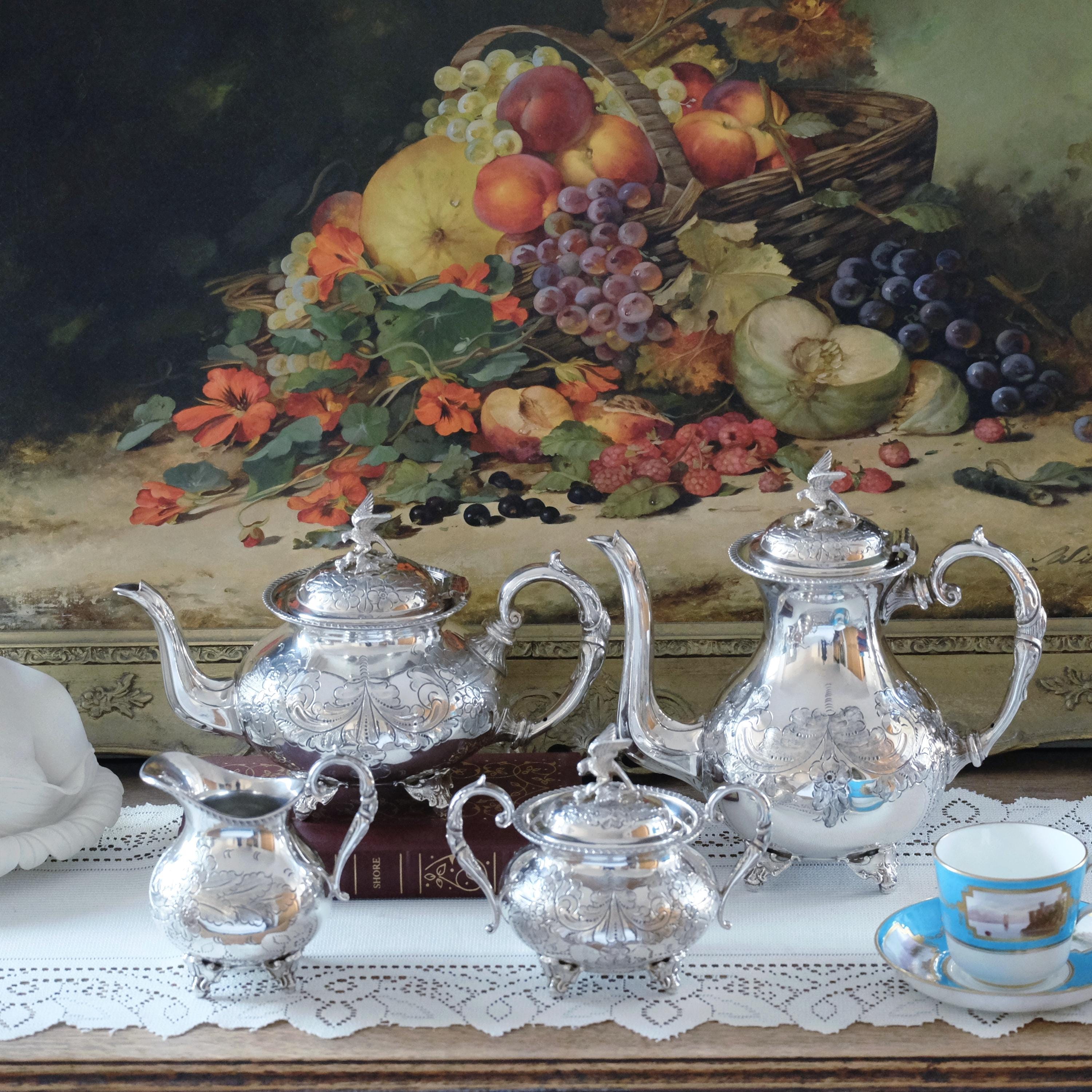 Set of Four Stunning Victorian Sheffield John Turton Silver Plated