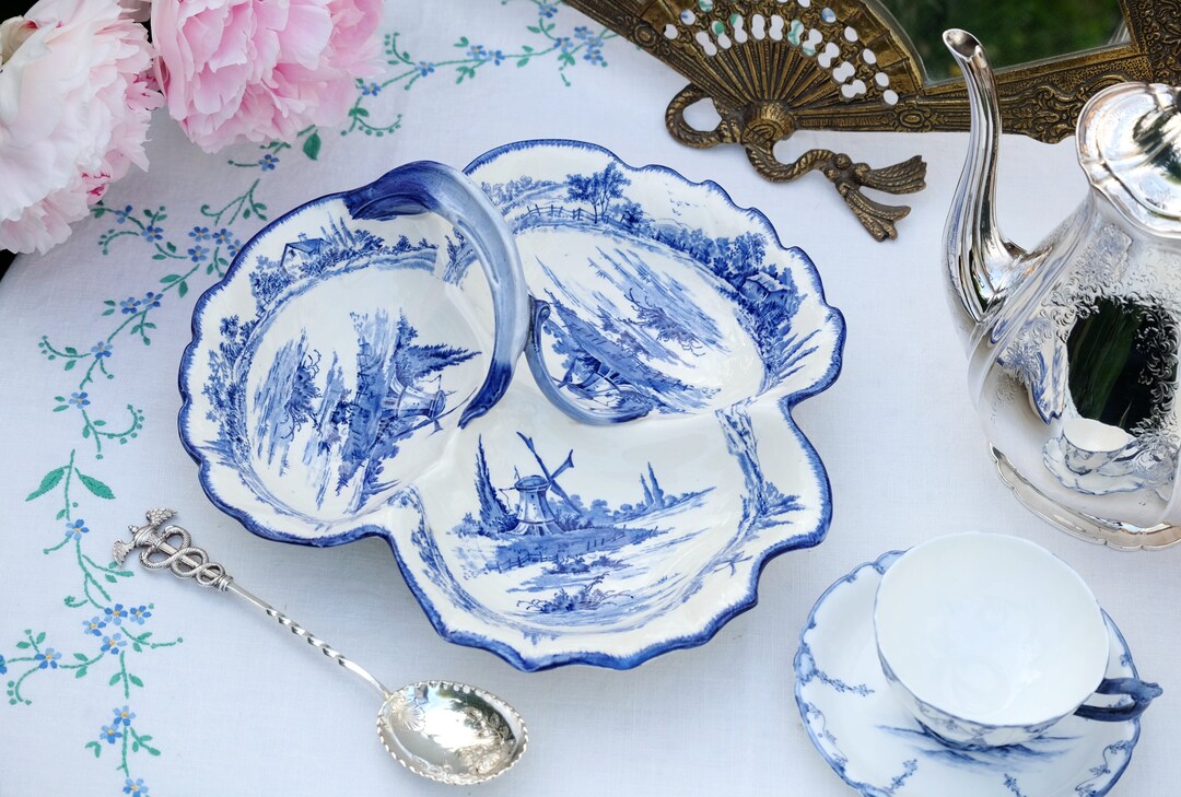 Unusual Shaped Royal Doulton Blue and White Etsy