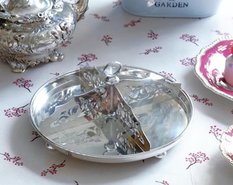 Mappin&webb マッピン&ウェッブ ケーキスタンド ディッシュ シルバー アンティークのマッピン＆ウェッブ製シルバープレートケーキスタンド