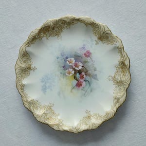 Very Ornate Antique Doulton Burslem Hand Painted Dessert Plates, c.1891–1902