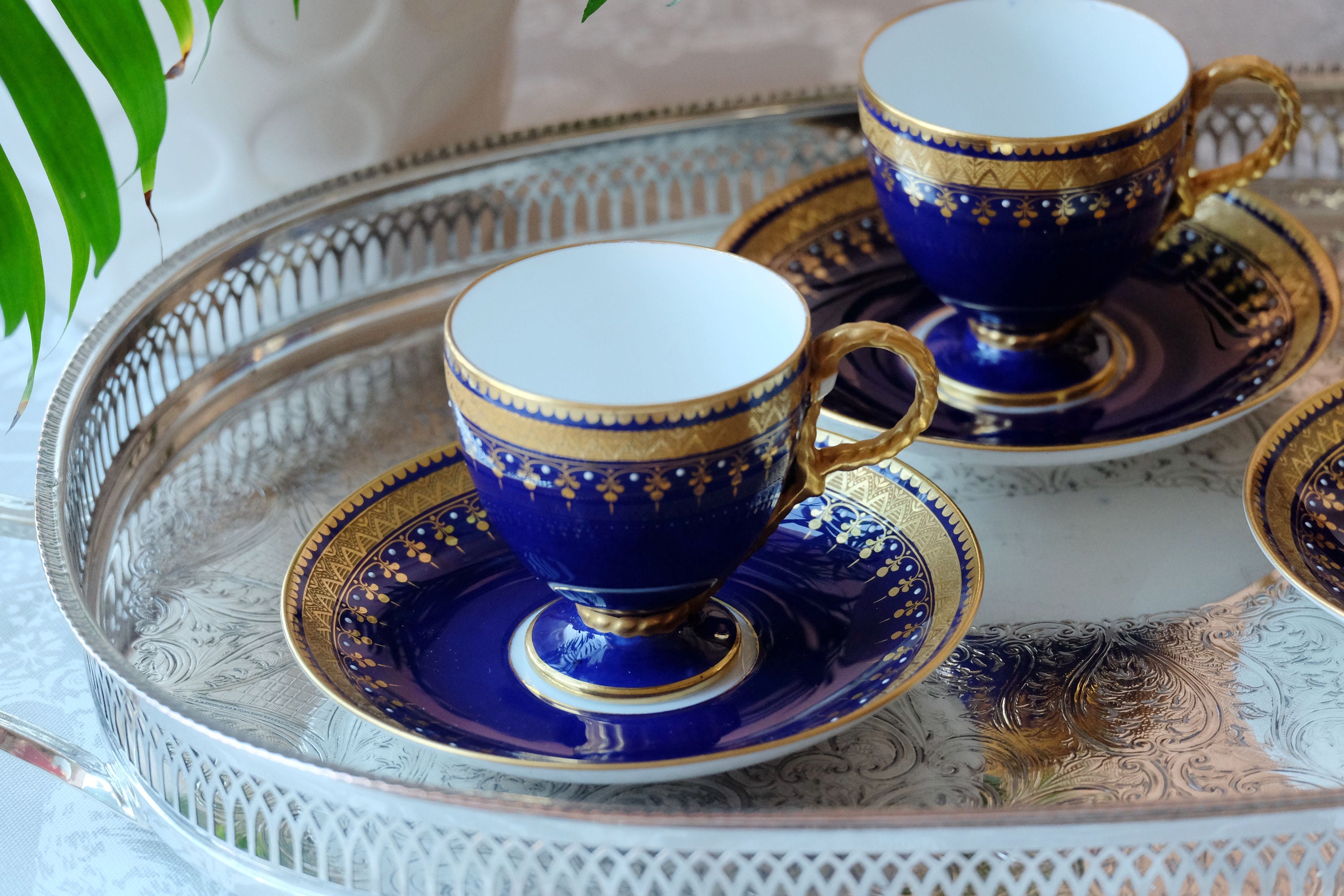 アンティーク ロイヤル・コールドン 素晴らしい カップ＆ソーサー アンティーク ロイヤル・コールドン 素晴らしい カップ＆ソーサー