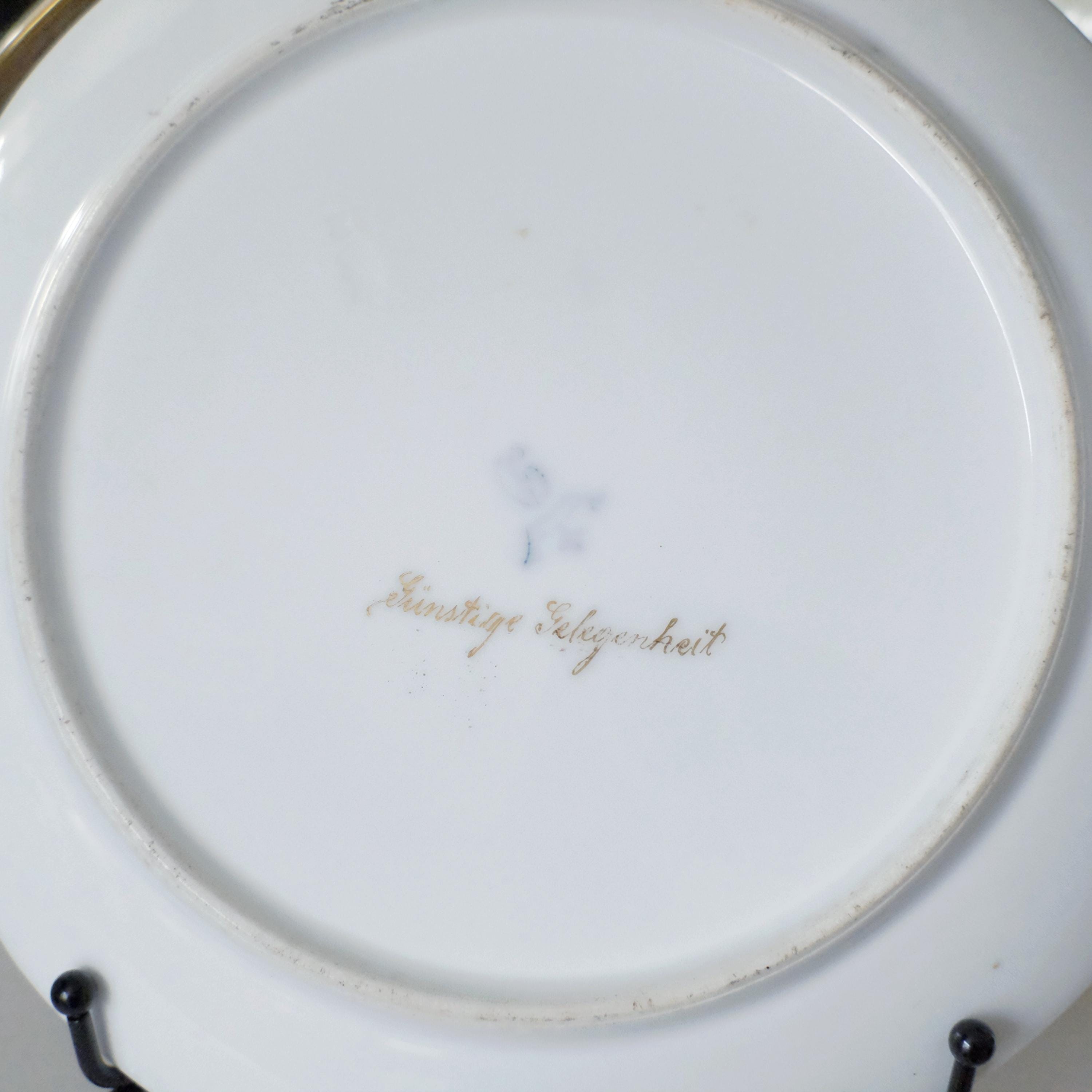 Antique Helena Wolfsohn Dresden Hand-painted Cabinet Plate, C