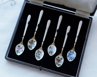 TURNER & SIMPSON 925 Sterling Vintage 1958 Birmingham Enamel