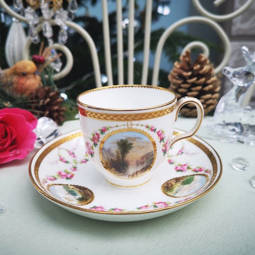 アンティークのマッピン＆ウェッブ製シルバープレートケーキスタンド